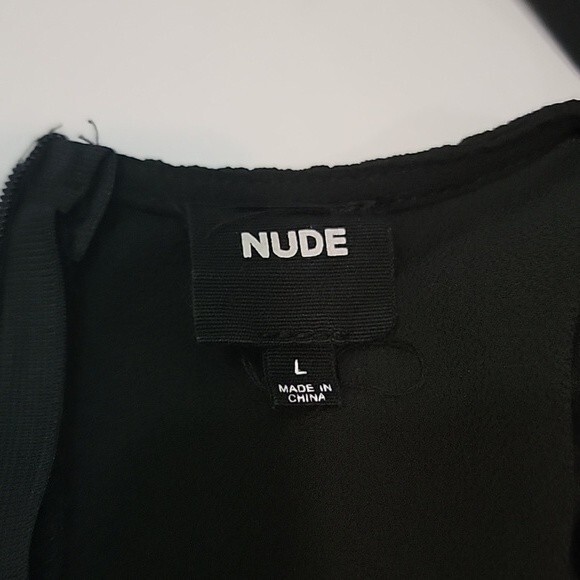 NUDE Deep V-neck Flowy Wide Leg Jumpsuit size L - Picture 8 of 9